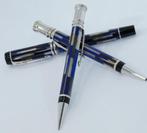 Parker Duofold Blue Mosaic 3 delig pennen set 18k goud, Verzamelen, Pennenverzamelingen, Voordeelsieraden, Parker, Met doosje