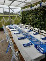 Feest Tafels Stoelen huur Bruiloft of Party, Ophalen, Zo goed als nieuw