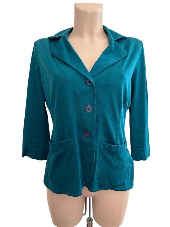 Cora Kemperman vest M, Kleding | Dames, Truien en Vesten, Zo goed als nieuw, Maat 38/40 (M), Blauw, Ophalen of Verzenden