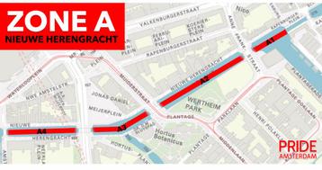 Gay pride botenparade ticket zone A Herengracht vignet beschikbaar voor biedingen