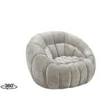 Nieuw! LABEL51 Fauteuil Cloud - Taupe - 1-Zits - Draaibaar, Huis en Inrichting, Nieuw, 100 tot 125 cm, Stof, 100 tot 125 cm
