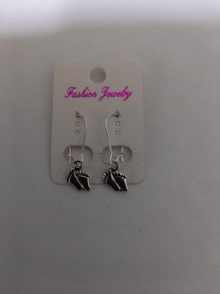 Oorhangers met voetjes  , Sieraden, Tassen en Uiterlijk, Oorbellen, Nieuw, Hangers, Overige materialen, Zilver, Verzenden