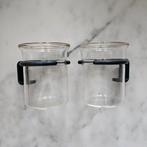 Bodum glazen glas theeglas thee zwart vintage retro, Huis en Inrichting, Ophalen of Verzenden, Glas, Overige stijlen, Glas of Glazen