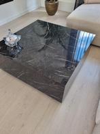 Salontafel zwart Lesley in marmerlook van Westwing, Huis en Inrichting, Tafels | Salontafels, 50 tot 100 cm, Minder dan 50 cm
