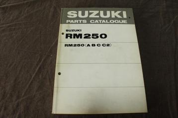 Suzuki RM250 A B C C2 1977 motorcycle parts catalogue RM 250 beschikbaar voor biedingen