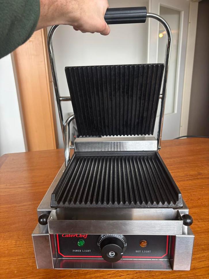 CaterChef Professionele Contactgrill, Witgoed en Apparatuur, Contactgrills, Zo goed als nieuw, Ophalen of Verzenden