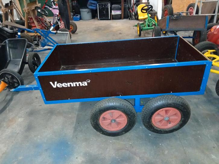 Nette skelter Kiepkar / Aanhanger met Tandemas, Kinderen en Baby's, Speelgoed | Buiten | Skelters, Zo goed als nieuw, Overige merken