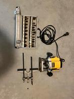 DeWalt Bovenfrees met Bitset en Geleider, Doe-het-zelf en Verbouw, Gereedschap | Freesmachines, Ophalen of Verzenden, Gebruikt