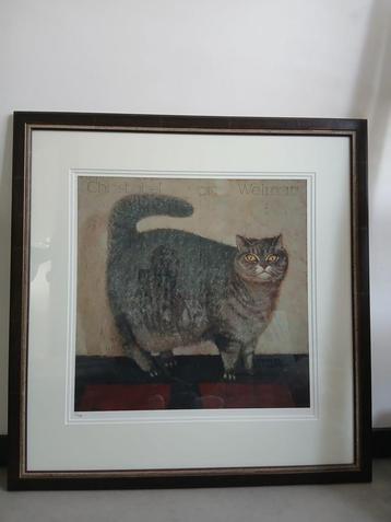 Giclée reproduction limited edition 4/250 kat schilderij beschikbaar voor biedingen