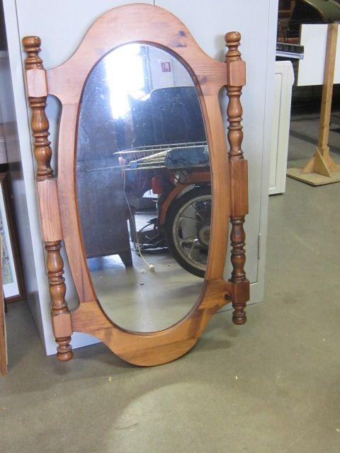 Grenen vintage spiegel, Huis en Inrichting, Woonaccessoires | Spiegels, Gebruikt