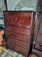 Antieke ladekast met opbouw., Antiek en Kunst, Antiek | Meubels | Kasten, Ophalen of Verzenden