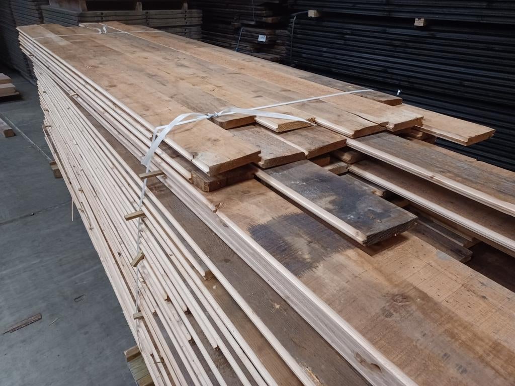 Sloophout  planken  wandbekleding  lambrisering, Ophalen, Gebruikt, Minder dan 25 mm, Plank