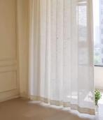 Linnen gordijnen 2x 300x265 beige, 100 tot 150 cm, 200 cm of meer, Beige, Nieuw