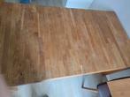 uitschuifbare tafel van natuurlijk eikenhout, Huis en Inrichting, Tafels | Eettafels, Ophalen, Gebruikt, Eikenhout, 50 tot 100 cm
