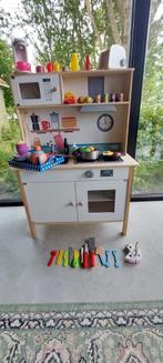 Speelkeuken van hout, inclusief accessoires, Ophalen, Gebruikt, Hout