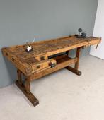 Dressoir, Houten werkbank, Werkbank met bankschroeven, Antiek en Kunst, Curiosa en Brocante, Ophalen of Verzenden