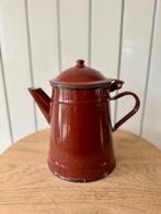 Vintage Bruine Koffiekan Emaille, Antiek en Kunst, Antiek | Emaille, Ophalen of Verzenden