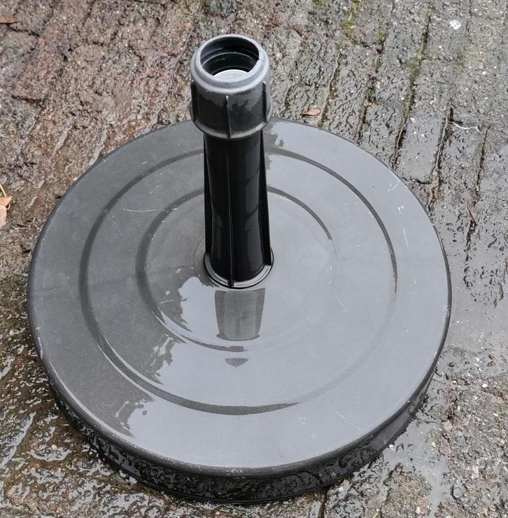 Parasolvoet,Antraciet,Beton,Kunststof,tuin,wasdroger,parasol, Tuin en Terras, Parasols, Zo goed als nieuw, Parasolvoet, Ophalen