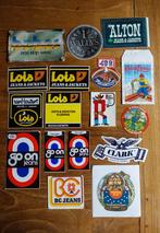 partij stickers - kledingmerken en spijkerbroeken, Ophalen of Verzenden
