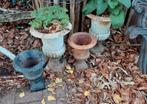 bloempotten  gietijzer meerdere maten, Tuin en Terras, Bloempotten, Ophalen, Gebruikt, Rond, Tuin