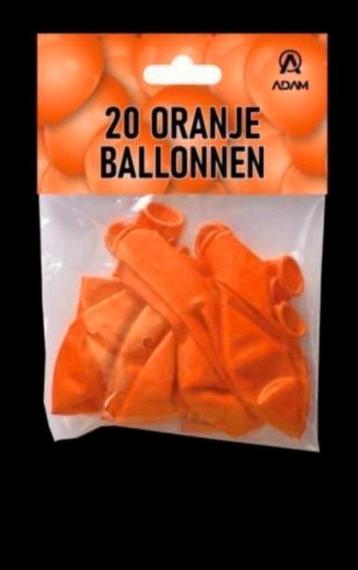20 Oranje Ballonnen per zakje  beschikbaar voor biedingen