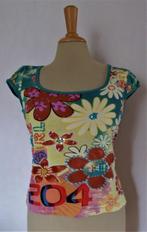 Fleurige print top van Rene Derhy! L, Kleding | Dames, Groen, Maat 38/40 (M), Zo goed als nieuw, Korte mouw