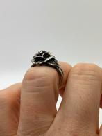 Z708 Prachtige zilveren ring roosje maat 16,75, Sieraden, Tassen en Uiterlijk, Antieke sieraden, Ophalen of Verzenden, Zilver