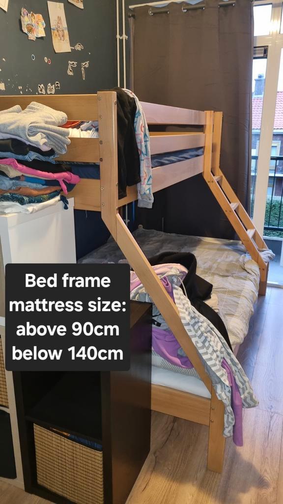 Hoogslaper, Huis en Inrichting, Slaapkamer | Stapelbedden en Hoogslapers, Zo goed als nieuw, Hoogslaper, 140 cm, 200 cm, Tweepersoons