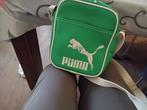 Vintage Puma groene schoudertas 22 cm bij 17cm., Ophalen of Verzenden, Gebruikt, Groen