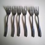 6 taartvorkjes  INOXA  "NOEL", Ophalen of Verzenden, Rvs of Chroom