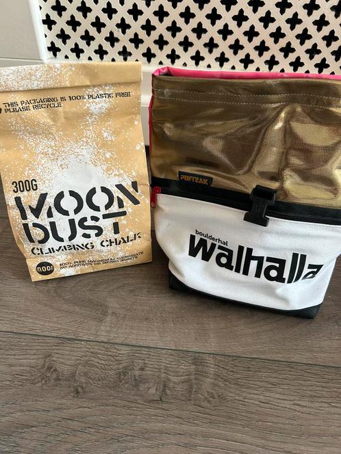 Pofzak met chalk en borstel, Sport en Fitness, Klimsport, Zo goed als nieuw, Klimsport-accessoire, Ophalen
