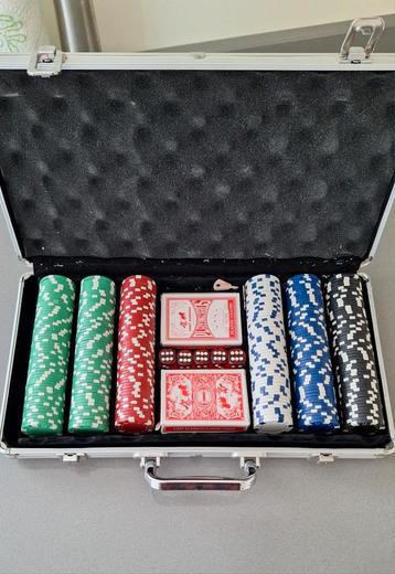 Pokerspel in koffer