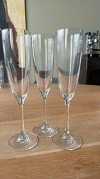 3 Schott Zwiesel flutes champagneglazen, Ophalen of Verzenden, Zo goed als nieuw
