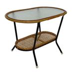 Vintage Salontafel Rotan Rohe Noordwolde Dirk Van Sliedregt, Huis en Inrichting, Tafels | Bijzettafels, Gebruikt, Vintage, 75 cm of meer