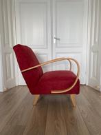 Vintage Fauteuil Halabala, Ophalen, Hout, Vintage, 75 tot 100 cm
