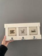 Landelijke stijl kapstok met koe, kip en varken, Wandkapstok, Ophalen of Verzenden, Zo goed als nieuw, Minder dan 100 cm