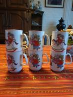 6 Engelse kerstmokken (bone china), Huis en Inrichting, Keuken | Servies, Ophalen of Verzenden
