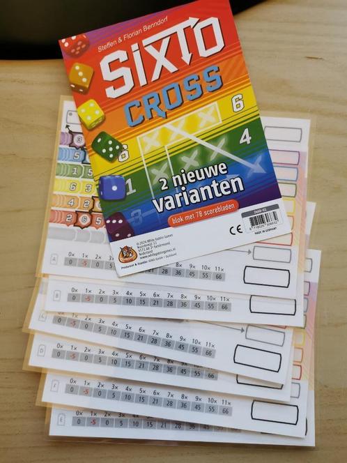 sixto cross scorebladen gesealed (12 varianten), Hobby en Vrije tijd, Gezelschapsspellen | Bordspellen, Zo goed als nieuw, Drie of vier spelers