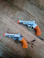 Twee zilveren plastic speelgoed revolvers cowboy pistool, Ophalen of Verzenden, Nieuw