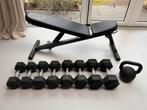 Dumbbell set, Kettlebell & Verstelbare Bench - Thuis Workout, Overige typen, Armen, Ophalen of Verzenden, Zo goed als nieuw