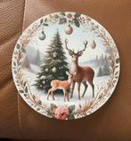 HOUT/KURK onderzetters HERT met jong KERST WINTER sint tip, Ophalen of Verzenden, Nieuw, Glas of Kopje