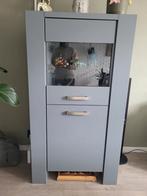 Vitrinekast grijs, Ophalen, Zo goed als nieuw, 25 tot 50 cm, 50 tot 100 cm