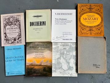 8x Bladmuziek trio quartet viool cello Messiaen Ravel ea beschikbaar voor biedingen