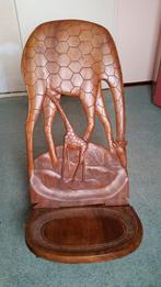 Houten Giraffe Stoel Afrikaanse Kunst, Antiek en Kunst, Ophalen