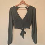 Wal G Wrap Top - XS/S - Donkergroen - Open Rug, Kleding | Dames, Wal G, Ophalen of Verzenden, Lange mouw, Maat 34 (XS) of kleiner
