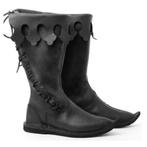 Zwarte middeleeuwse leren heren laarzen schoenen steampunk, Verzenden, Nieuw, Zwart, Boots