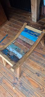 Houten bankje met missend plankje, Ophalen, Gebruikt, 50 tot 100 cm, Rustiek