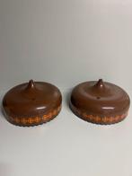 Vintage Kai Frank Lampenkappen Set voor Fog & Mørup/Arabia, Gebruikt, Bruin, Rond, ?