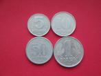 Lot Oost-Duitsland setje munten 5, 10, 50 Pfennig en 1 Mark., Verzenden, Duitsland, Setje