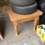 Bijzettafel grenen vierkant GRATIS, Gebruikt, Vierkant, 55 tot 75 cm, Hout